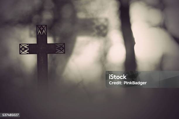 Spooky Dark Landscape Stock Photo - Download Image Now - 2015, Dark, Grave