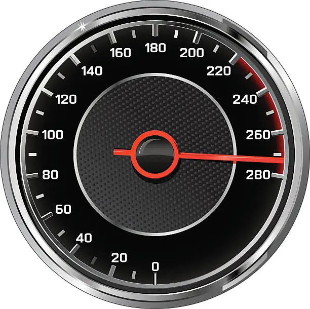 Vector illustration of Sport Speedometer at high speed