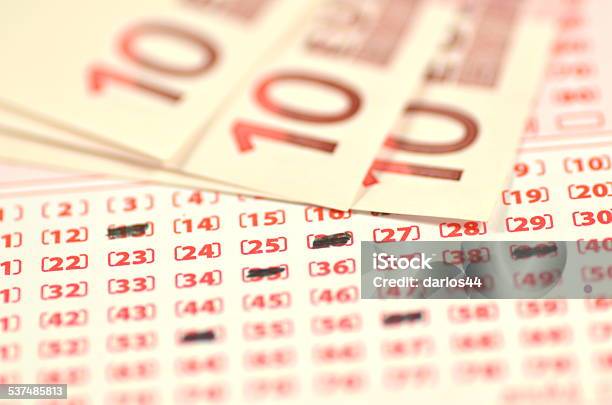 Closeup Of Lottery Ticket Stock Photo - Download Image Now - Lottery, Success, Winning