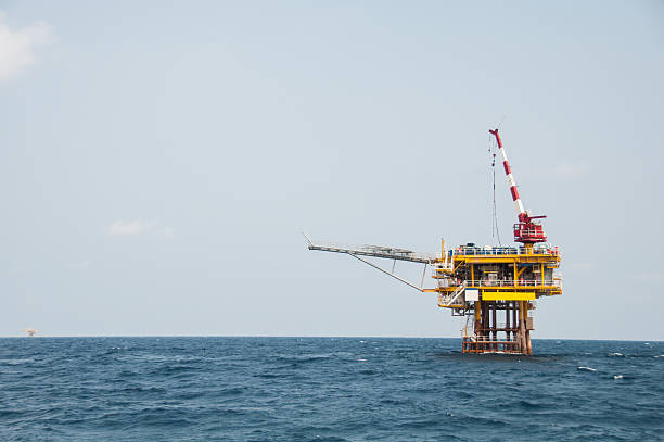 istock Production platform in offshore oil and gas industry. 537486991
