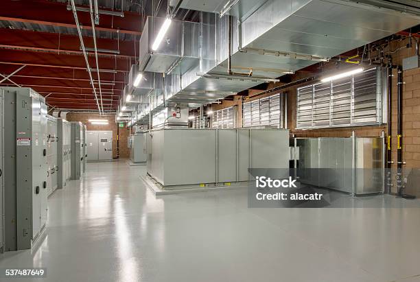 Ventilation Ducts And Power Supply For Hvac Stock Photo - Download Image Now - 2015, Air Conditioner, Air Duct
