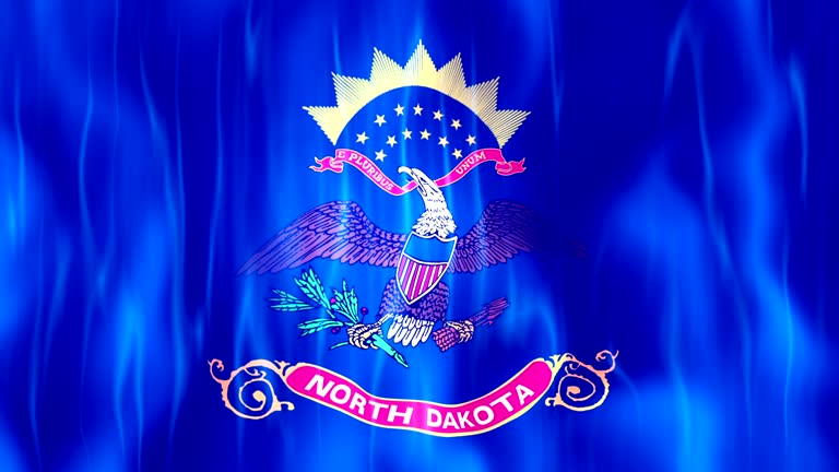 Bandiera Del Nord Dakota Film Video e Filmati Stock RoyaltyFree in