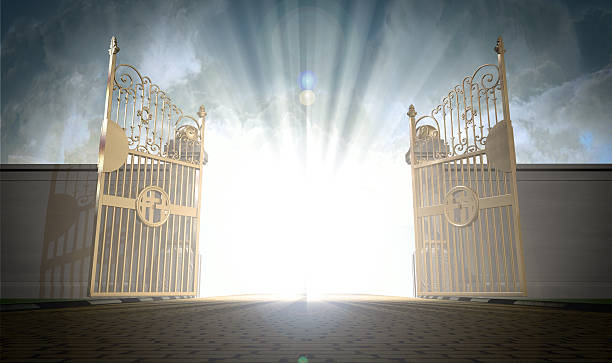 Heavens Gates Opening stock photo