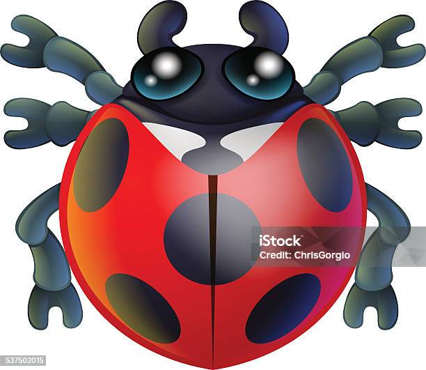 Cartoon Lady Bird Or Bug Stock Illustration - Download Image Now - 2015, Animal, Animal Antenna
