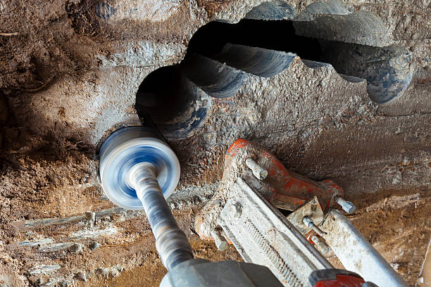 istock diamond drilling holes in concrete 537505994