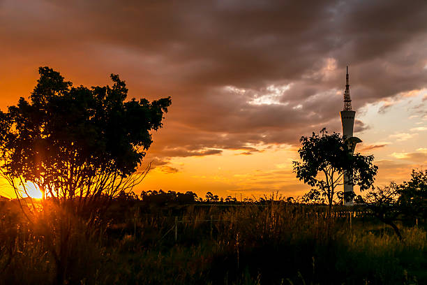 Brilliant Sunset on the Savannas outside the capital city of Brasilia, Brazil