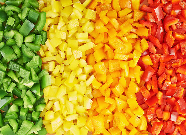 istock Sweet bell pepper cut into pieces 537506966