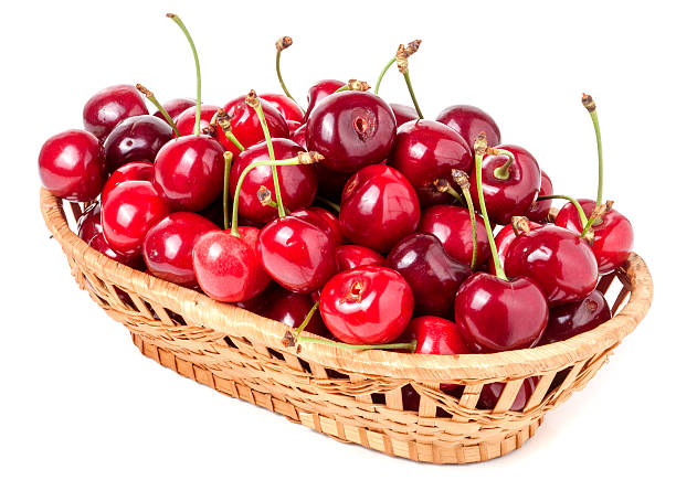 istock cherries in a wicker basket isolated on white background 537508002