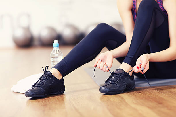 istock Fit woman getting ready for aerobics 537508788
