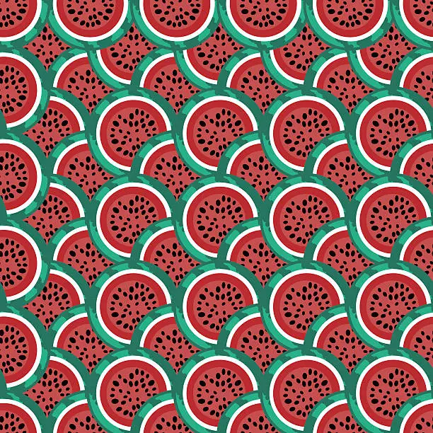 Vector illustration of watermelon pattern