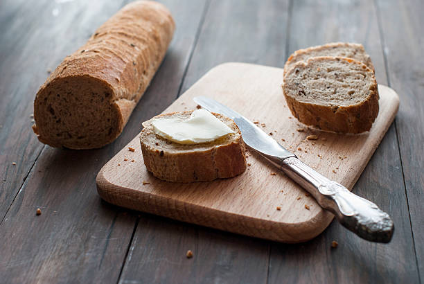 istock Buckwheat bread with buckwheat on a wooden table 537511714