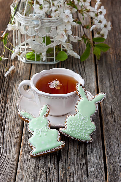 istock Composition with tea cup and sweet cookies 537511720