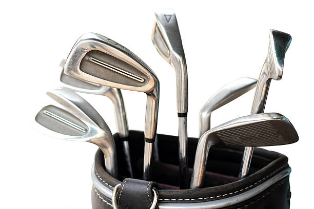 istock metal golf clubs in bag 537513453