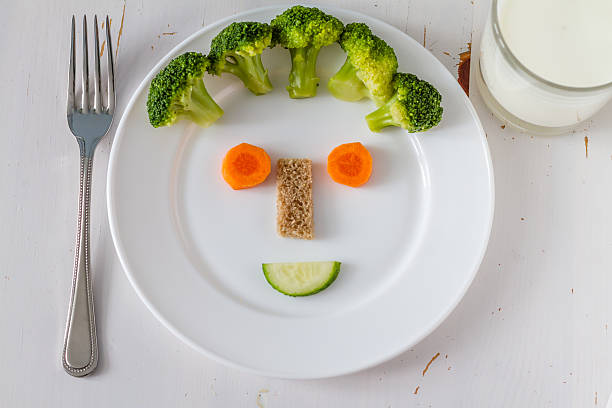 istock Vegetables arranged to look appealing to kids, milk 537514291