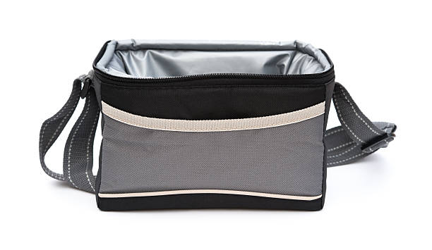 istock grey and black lunch pack carrier opened on white background 537515362