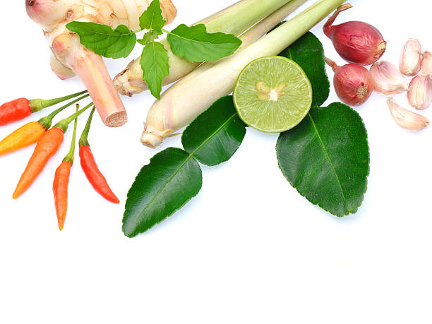istock Fresh herbs and spices isolated on white background 537515641