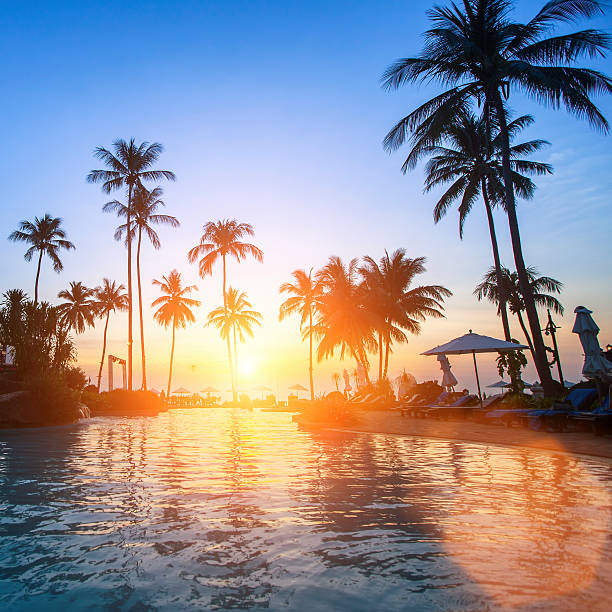 istock Beautiful sunset at a tropical beach. 537515973