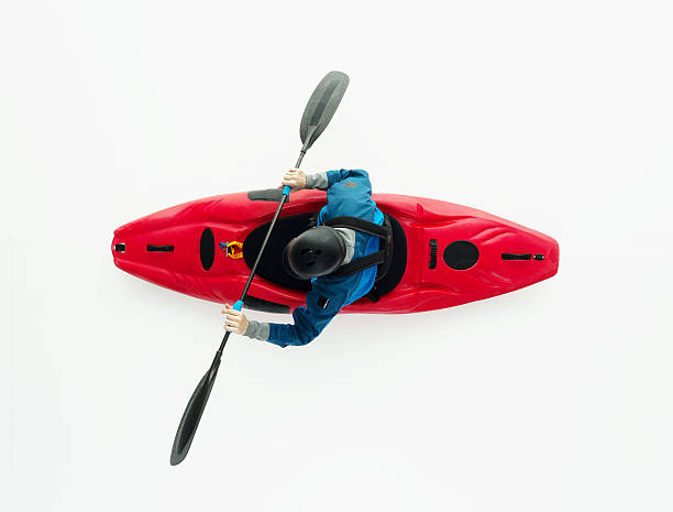 Above view of kayaker kayaking