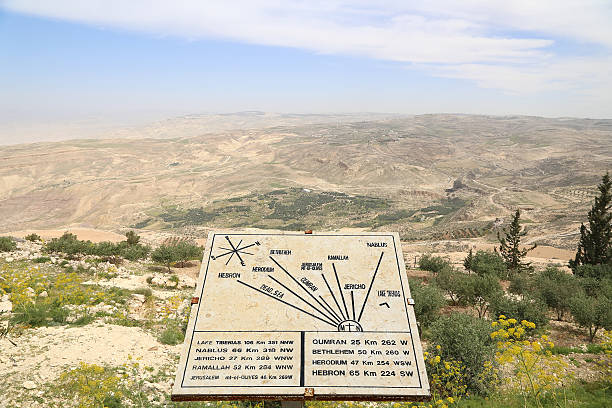 istock desert mountain landscape (aerial view from Mount Nebo), Jordan 537517653