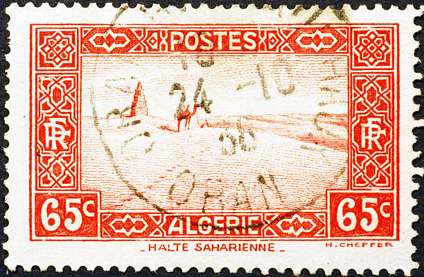 istock Sahara desert on algerian postage stamp of 1937 537518245