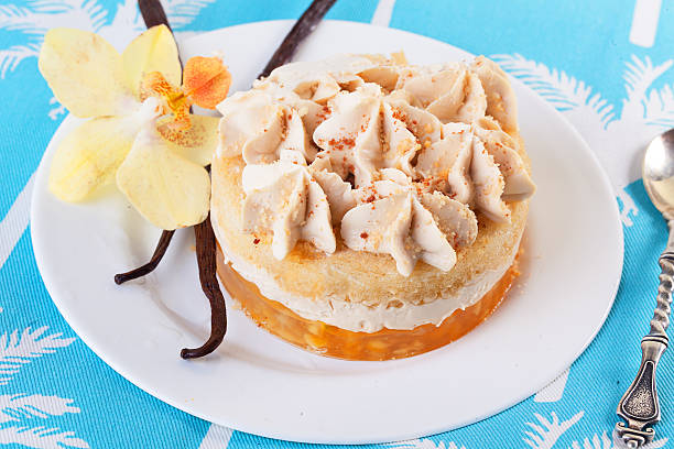 istock cake with vanilla, dessert, sticks, flower, orchid 537519484