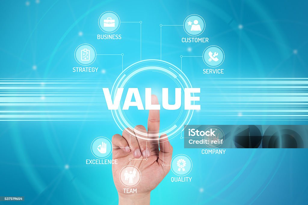 Value Computing Value Technology Communication Touchscreen Futuristic Concept Stock ...