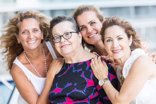 istock Caucasian Senior mother posing with her mature daughters 537520250