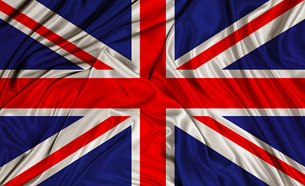 istock United Kingdom flag - silk texture 537521610