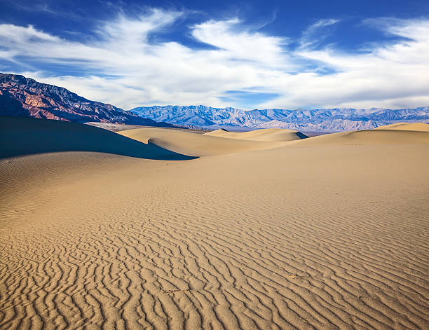 ventoso con opciones frías y calientes por la mañana en el desierto - sand dune sand orange california fotografías e imágenes de stock
