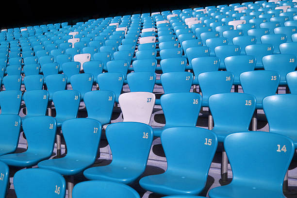 istock Blue Tribune Seats in a stadium 537524160