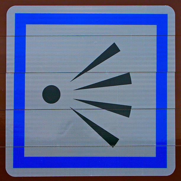Signs on a touristic road in the mountains