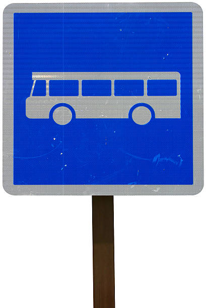 istock Bus Traffic Sign isolated on white 537525224