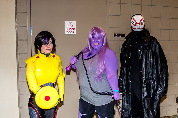 Raleigh, United States- April 16, 2016: Oak City Comicon Location: Raleigh Convention Center, 500 South Salisbury Street, Raleigh, NC 27601. This was a large convention displaying characters and comics from Anime and individual Character designs that are part of comic or anime universe in the eyes of the person creating a Cosplay character. The event also hosted many different vendors selling things from Steampunk, Comics books, and Anime also known as Manga. Items that vendors sold were comic books, movies, and T-shirts and more. The Oak City Comicon lasted from 10am to 6pm on April 16th, 2016. Thousands of people attended the convention, with a few hundred people dressing up in full character costumes.