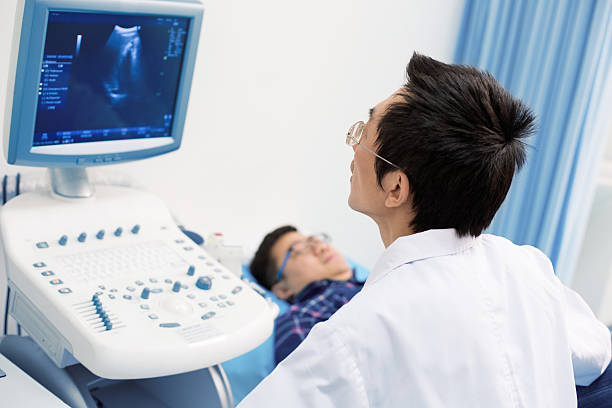ecografía dispositivo médico - prostate exam fotografías e imágenes de stock