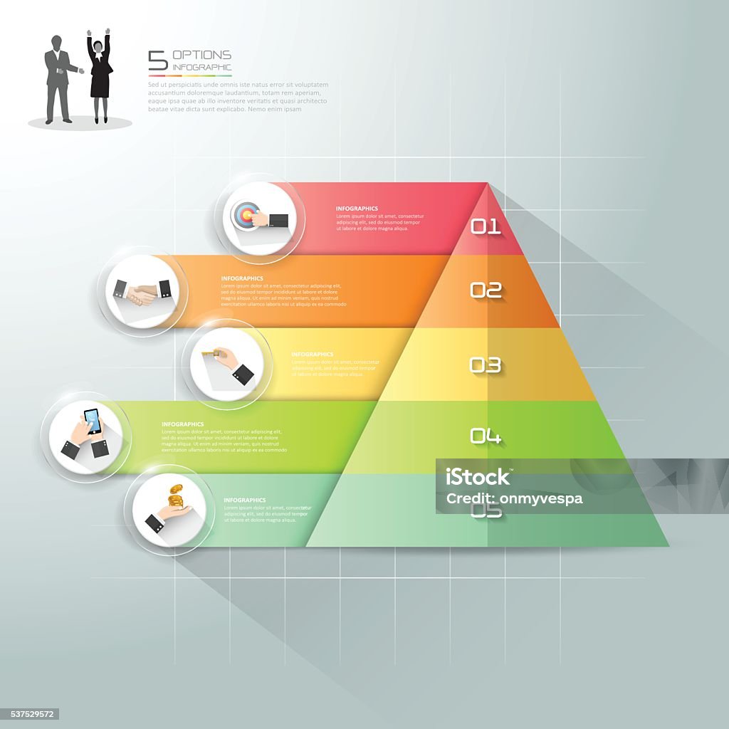Triangle Workflow Design Triangle Infographic Template 5 Steps Stock Illustration ...