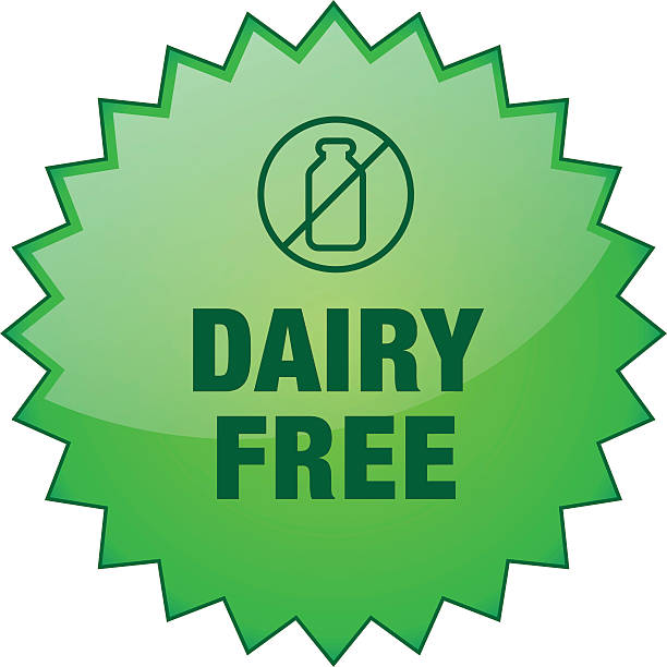 Dairy Free Badge ads label toll free stock illustrations