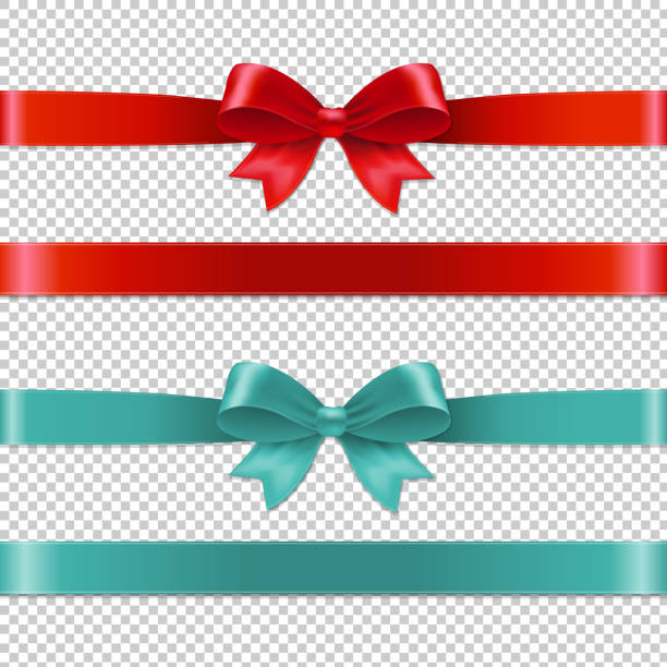 Color Bows Collection Color Bows Collection. Vector Illustration EPS10. Contains transparency. gift wrap and ribbons stock illustrations