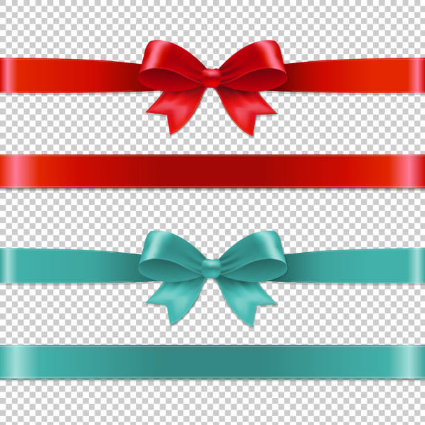Color Bows Collection Color Bows Collection. Vector Illustration EPS10. Contains transparency. red frame stock illustrations