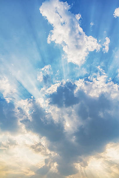 Beam of light and the clouds