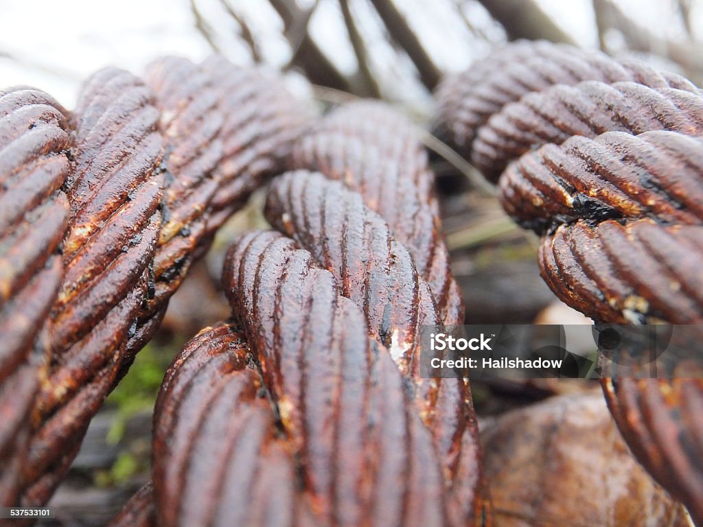 Verrostete Stränge von schweren Stahl-Kabel - Lizenzfrei 2015 Stock-Foto