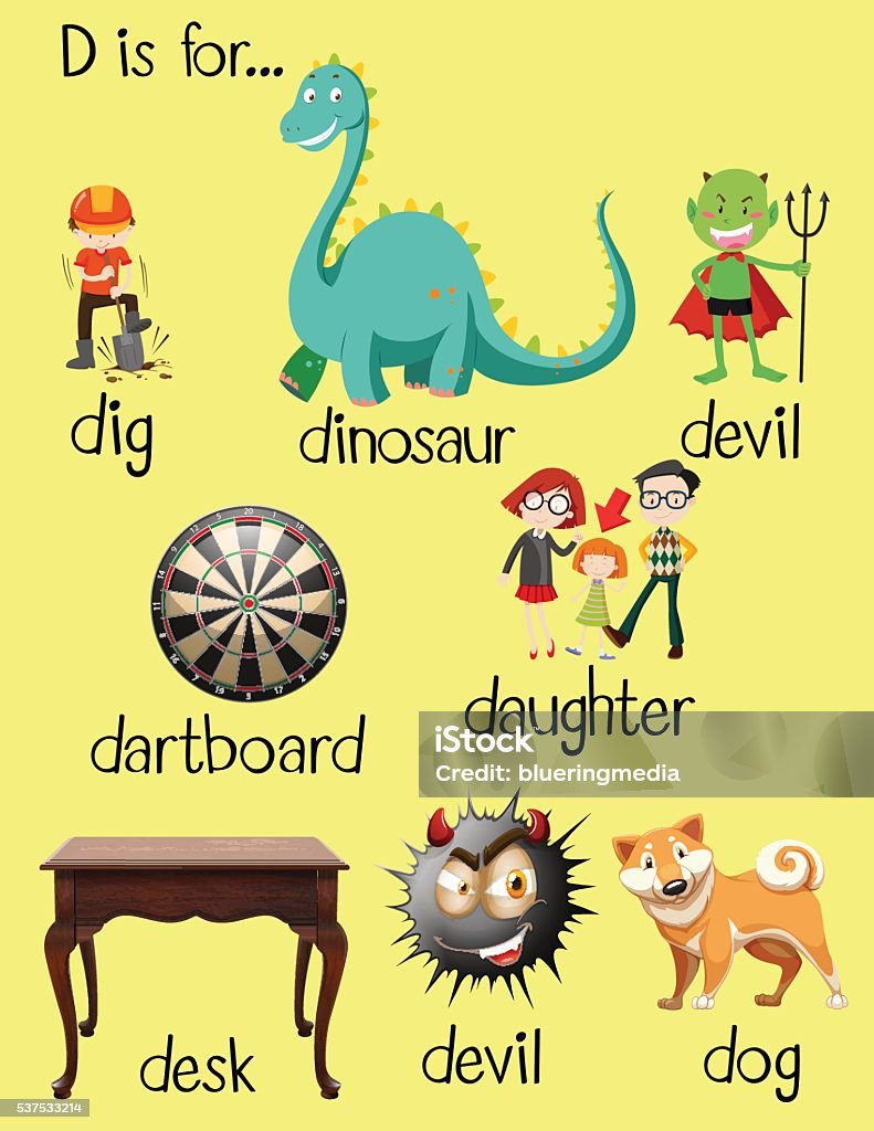 Different Words For Letter D Stock Illustration - Download Image ...