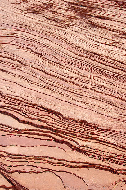 istock Red sandstone layers in sunny day 537534573