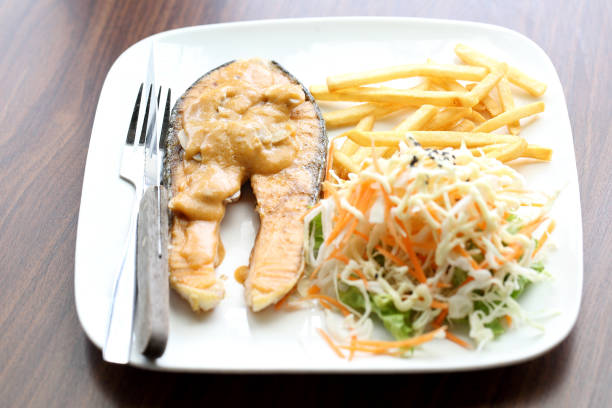 istock Salmon steak food for lunch 537535229