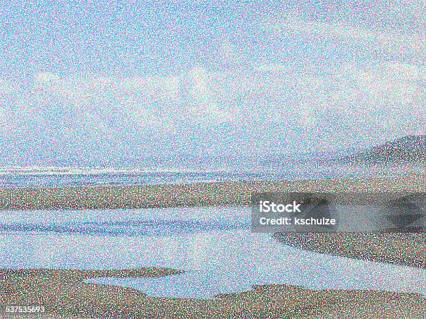 Pointillist Ocean Beach Abstract In The Pacific Northwest Stock Photo - Download Image Now