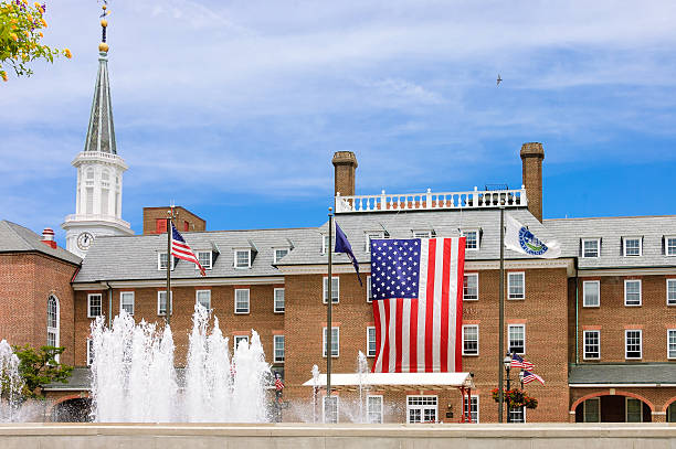 front of Alexandria city hall stock photo