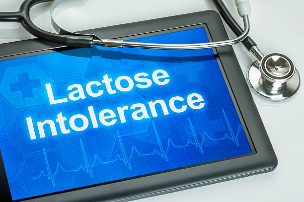 istock Tablet with the diagnosis lactose intolerance on the display 537538919