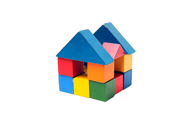 istock House made of old cubes. 537541514