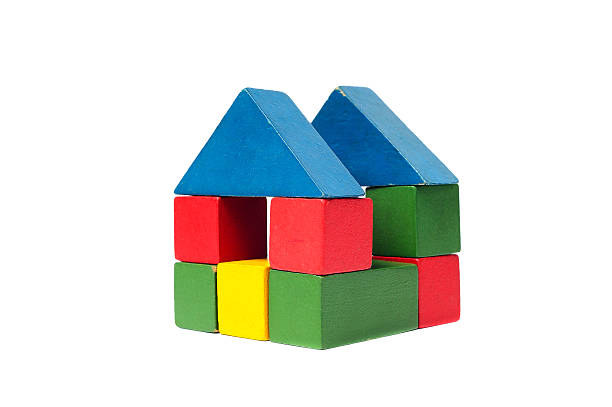 istock House made of old cubes. 537541652