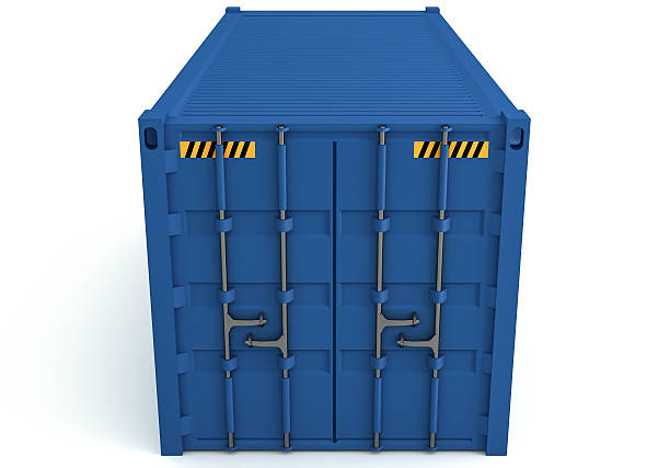 istock Illustration of Cargo containers isolated on white 537542828
