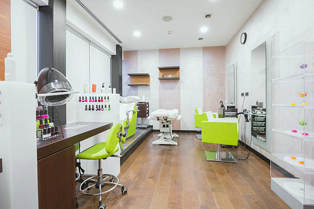 Modern beauty salon interior stock photo